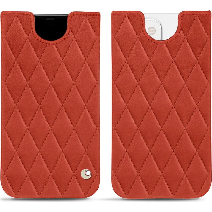 Noreve Lederschutzhülle (Apple iPhone 13 mini), Smartphone Hülle, Orange
