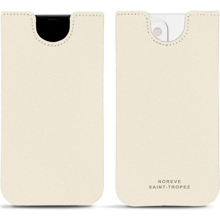 Noreve Lederschutzhülle (Apple iPhone 13 mini), Smartphone Hülle, Weiss