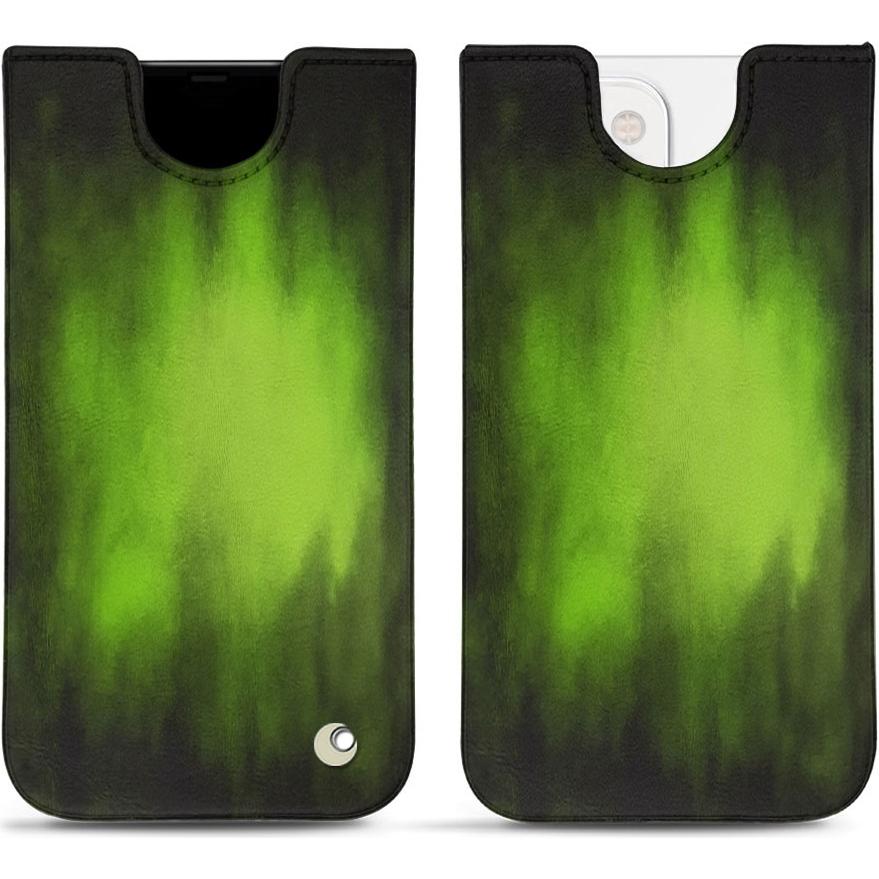 Noreve Lederschutzhülle (Apple iPhone 13 mini), Smartphone Hülle, Grün