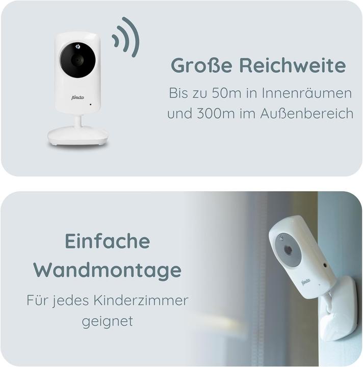 Produktbild Alecto Babyüberwachungsgerät mit Kamera (Babyphone mit Kamera, 300 m)