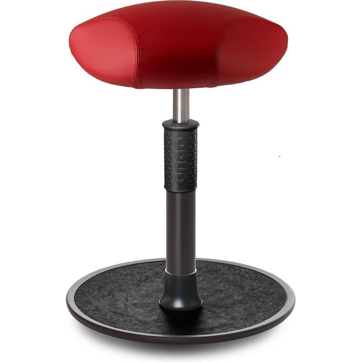 Ongo, Bürostuhl, Sitz- Stehhocker Free Regular Triangel skai Kunstleder Rot schwarz /schwarz