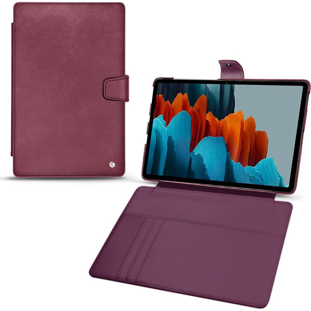 Noreve Lederschutzhülle Wallet (Galaxy Tab S7), Tablet Hülle, Violett
