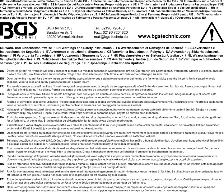 Productafbeelding BGS Dopsleutelset zeskantig, diep | aandrijving vierkant 6,3 mm (1/4") | SW 4 mm (4 mm)