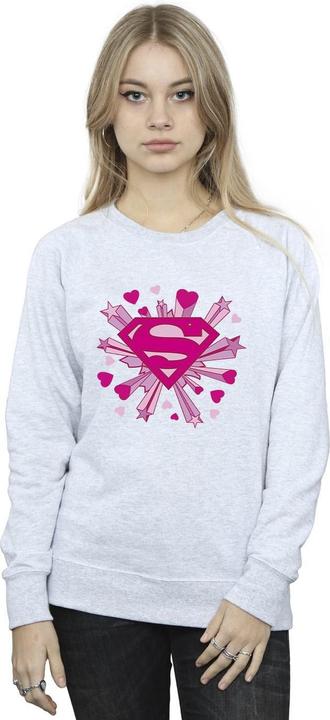 Produktbild Superman Pink Hearts And Stars Logo Sweatshirt (S)