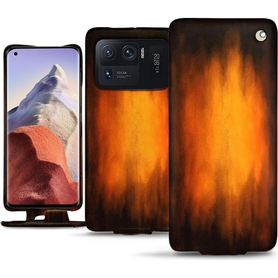 Noreve Lederschutzhülle vertikal (Xiaomi Mi 11 Ultra), Smartphone Hülle, Violett