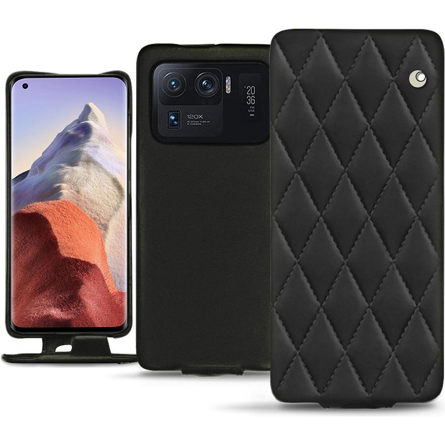 Noreve Lederschutzhülle vertikal (Xiaomi Mi 11 Ultra), Smartphone Hülle, Schwarz