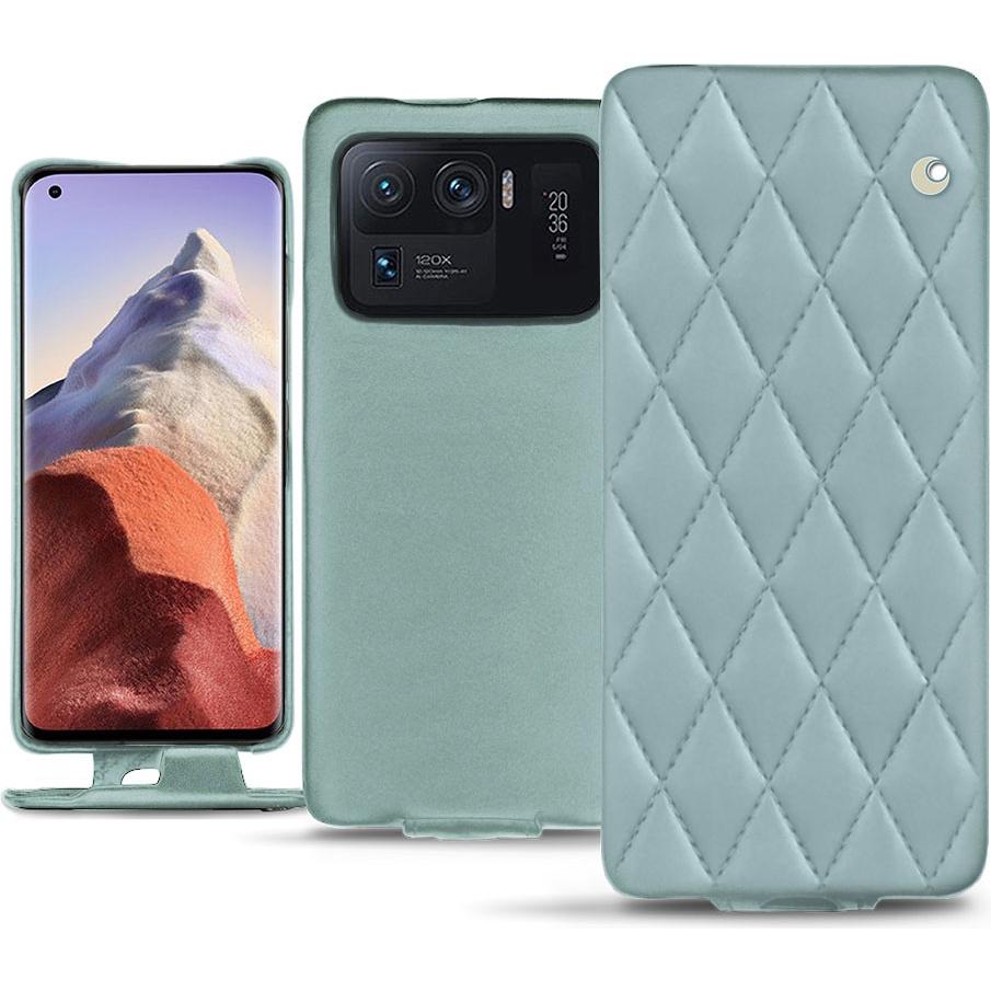 Noreve Lederschutzhülle vertikal (Xiaomi Mi 11 Ultra), Smartphone Hülle, Blau