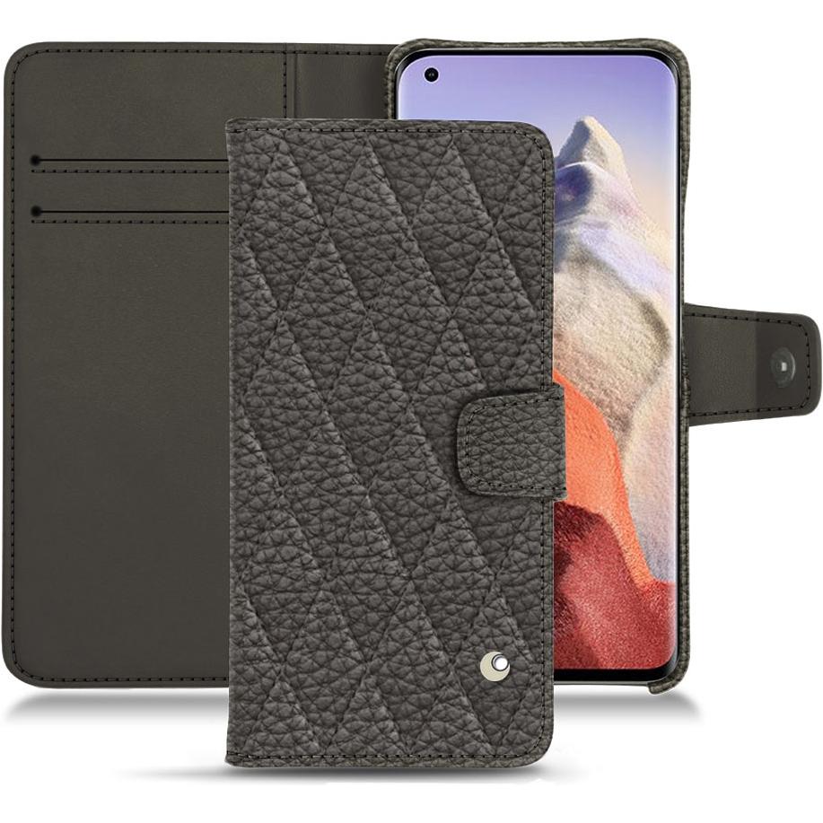 Noreve Lederschutzhülle Wallet (Xiaomi Mi 11 Ultra), Smartphone Hülle, Grau