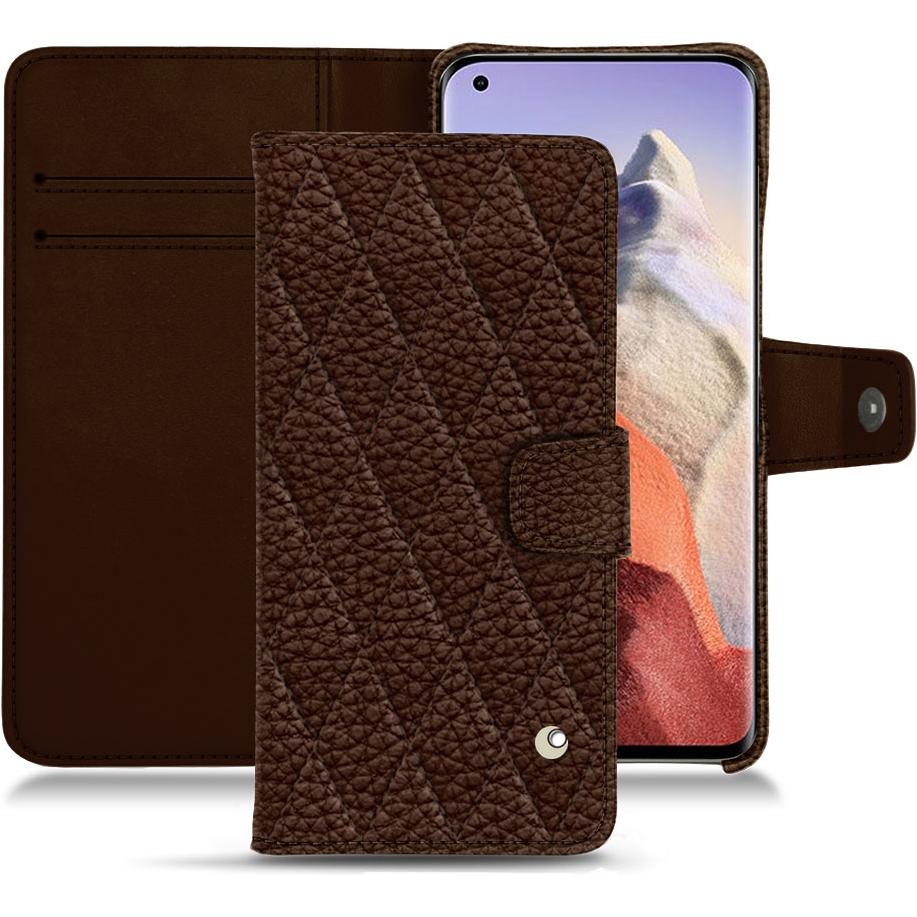 Noreve Lederschutzhülle Wallet (Xiaomi Mi 11 Ultra), Smartphone Hülle, Braun
