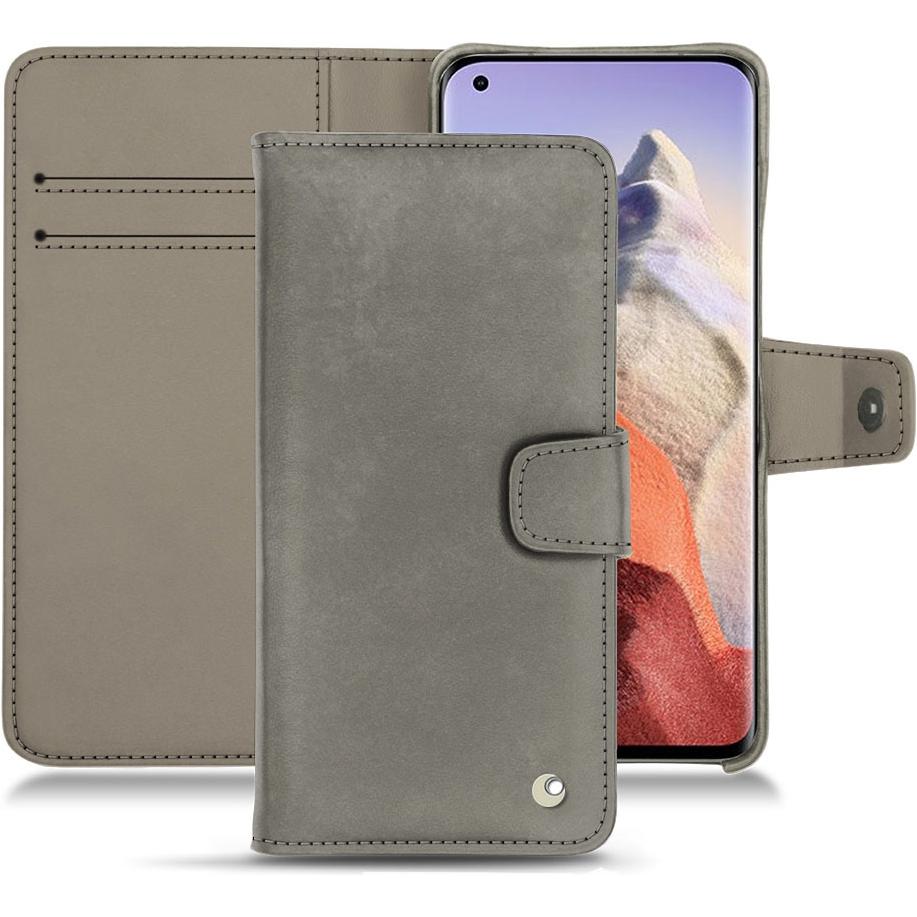 Noreve Lederschutzhülle Wallet (Xiaomi Mi 11 Ultra), Smartphone Hülle, Grau