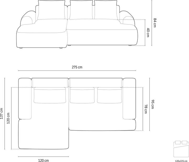 Produktbild Cosmopolitan Design Calma (Ecksofa)