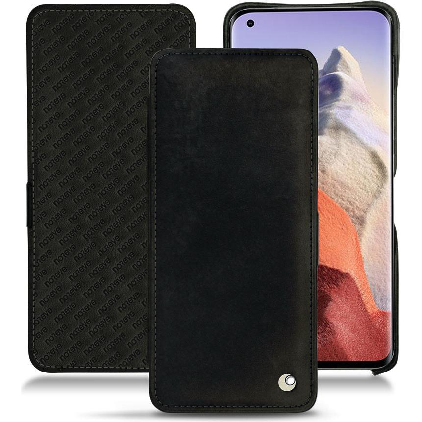 Noreve Lederschutzhülle horizontal (Xiaomi Mi 11 Ultra), Smartphone Hülle, Schwarz