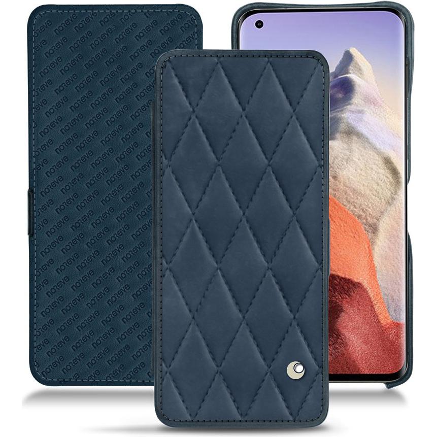 Noreve Lederschutzhülle horizontal (Xiaomi Mi 11 Ultra), Smartphone Hülle, Blau