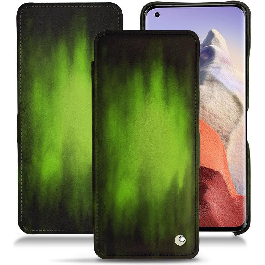 Noreve Lederschutzhülle horizontal (Xiaomi Mi 11 Ultra), Smartphone Hülle, Grün