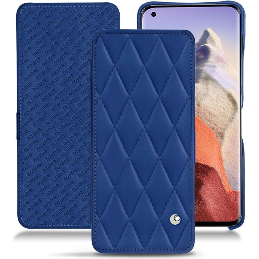 Noreve Lederschutzhülle horizontal (Xiaomi Mi 11 Ultra), Smartphone Hülle, Blau