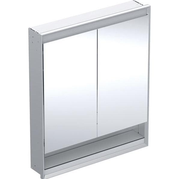 Geberit, Spiegelschrank, ONE Spiegelschrank mit ComfortLight, 2 Türen, Unterputzmontage, mit Nische, 75x90x15cm, 505