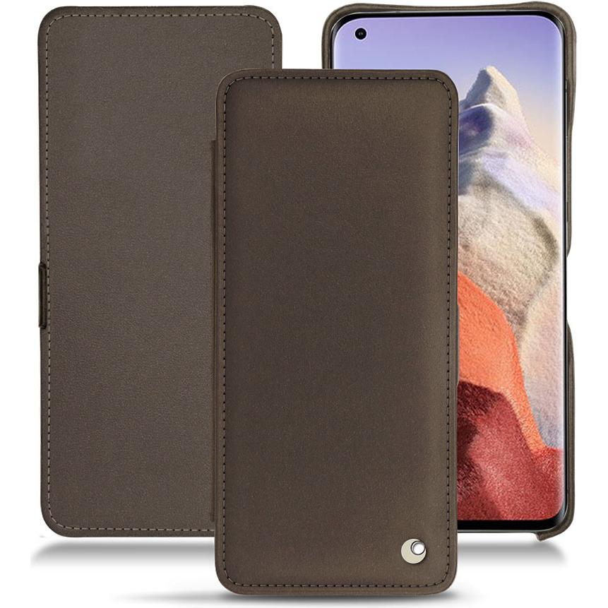 Noreve Lederschutzhülle horizontal (Xiaomi Mi 11 Ultra), Smartphone Hülle, Grau