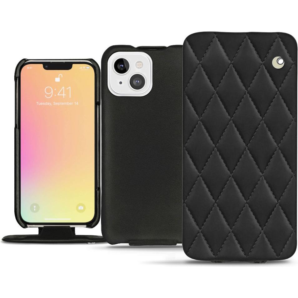 Noreve Lederschutzhülle vertikal (Apple iPhone 13), Smartphone Hülle, Schwarz