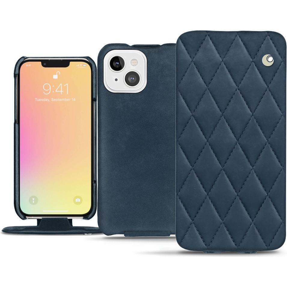 Thumbnail - Noreve Lederschutzhülle vertikal (Apple iPhone 13), Smartphone Hülle, Blau