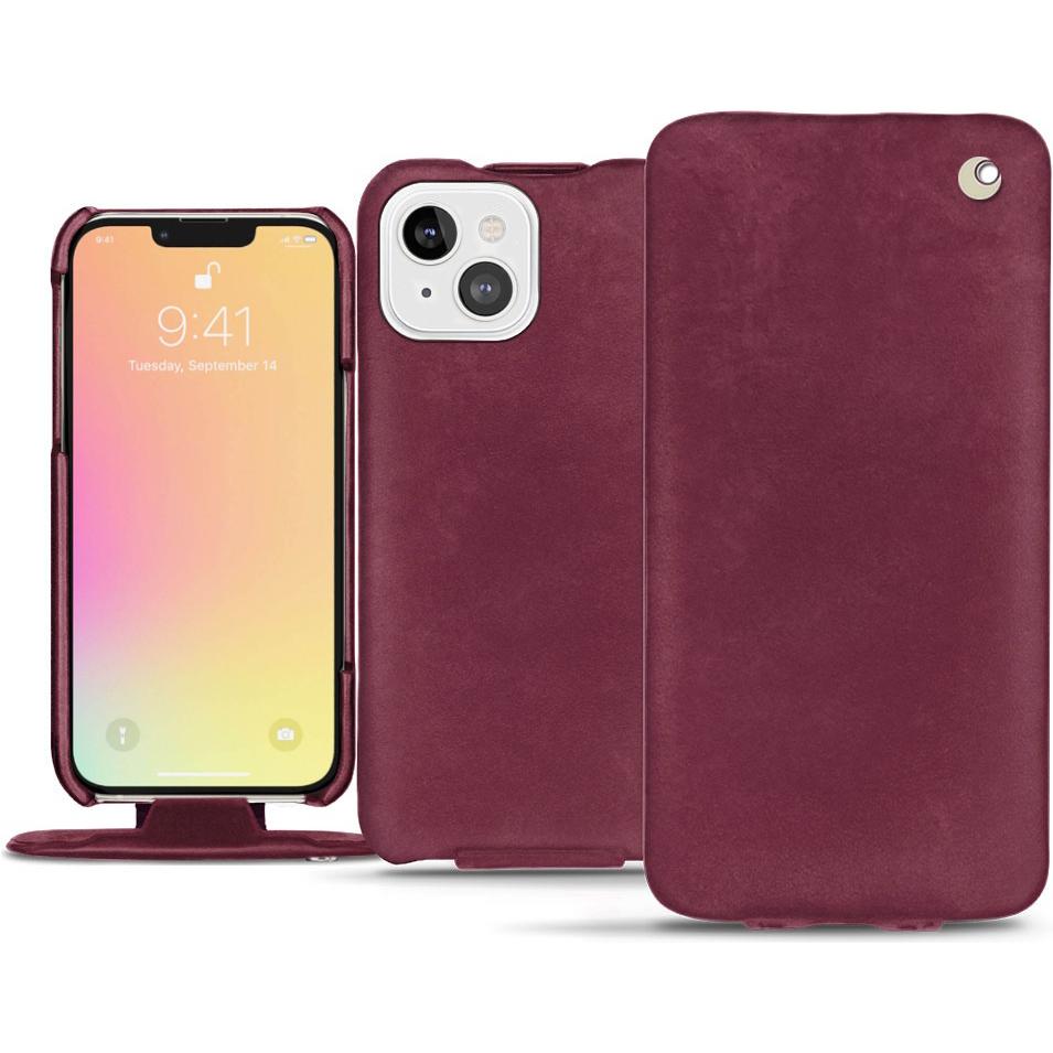 Noreve Lederschutzhülle vertikal (Apple iPhone 13), Smartphone Hülle, Violett