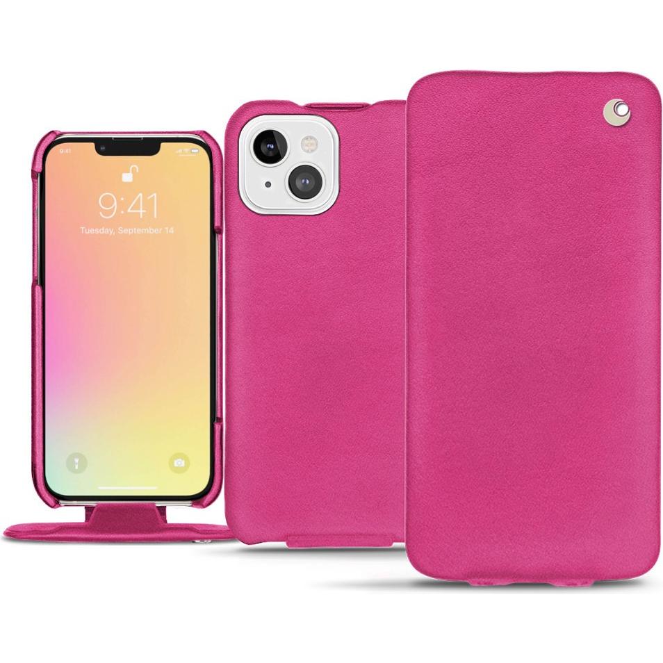 Noreve Lederschutzhülle vertikal (Apple iPhone 13), Smartphone Hülle, Rosa