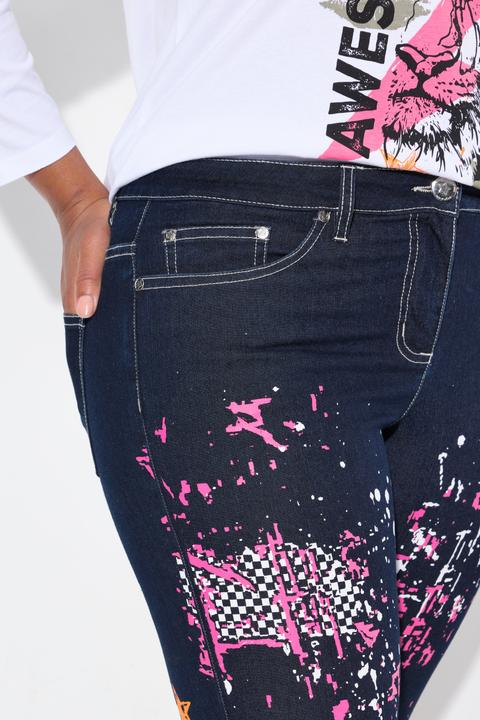 Produktbild Angel of Style Jeans, Slim Fit, Print-Mix, 5-Pocket (52)