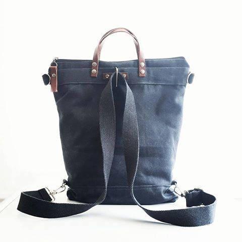 Actual product image Only-Bags.Store Waxed Canvas Backpack, Convertible Backpack, Diaper Backpack, Waxed Canvas A3 Bag
