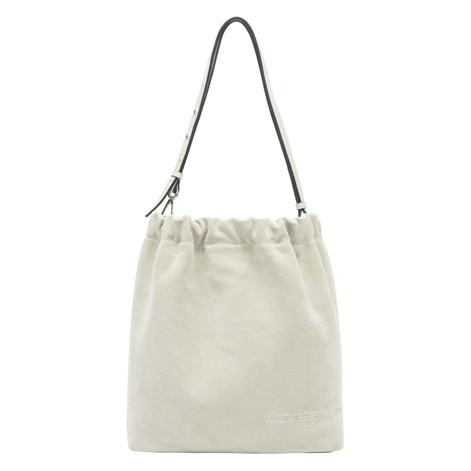 Liebeskind Berlin, Damen, Handtasche, Hobo Mittelgrosse Hobo-Bag Aus Veloursleder, Beige