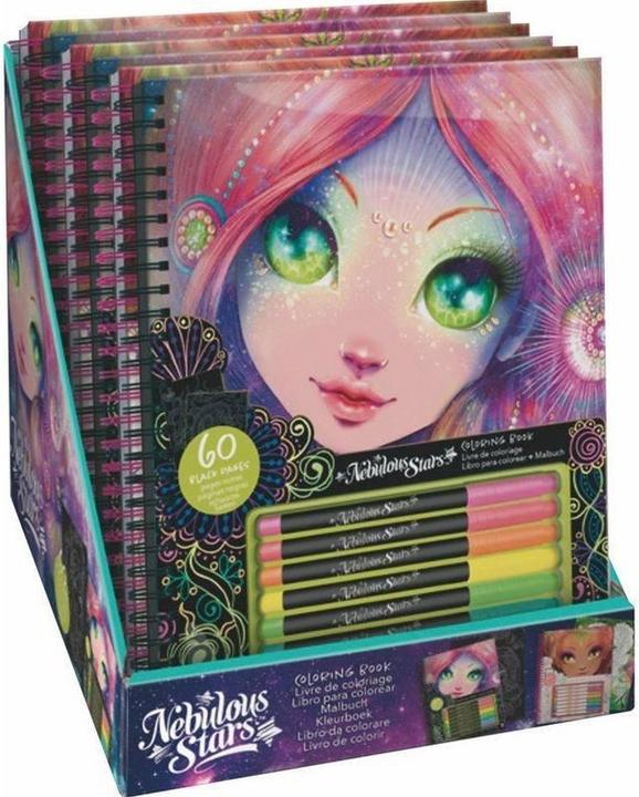 Nebulous Stars Malbuch mit schwarzen Seiten