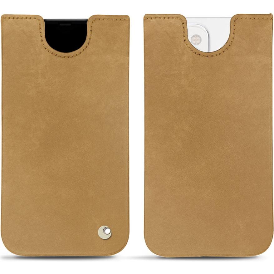 Noreve Lederschutzhülle (Apple iPhone 13 mini), Smartphone Hülle, Braun