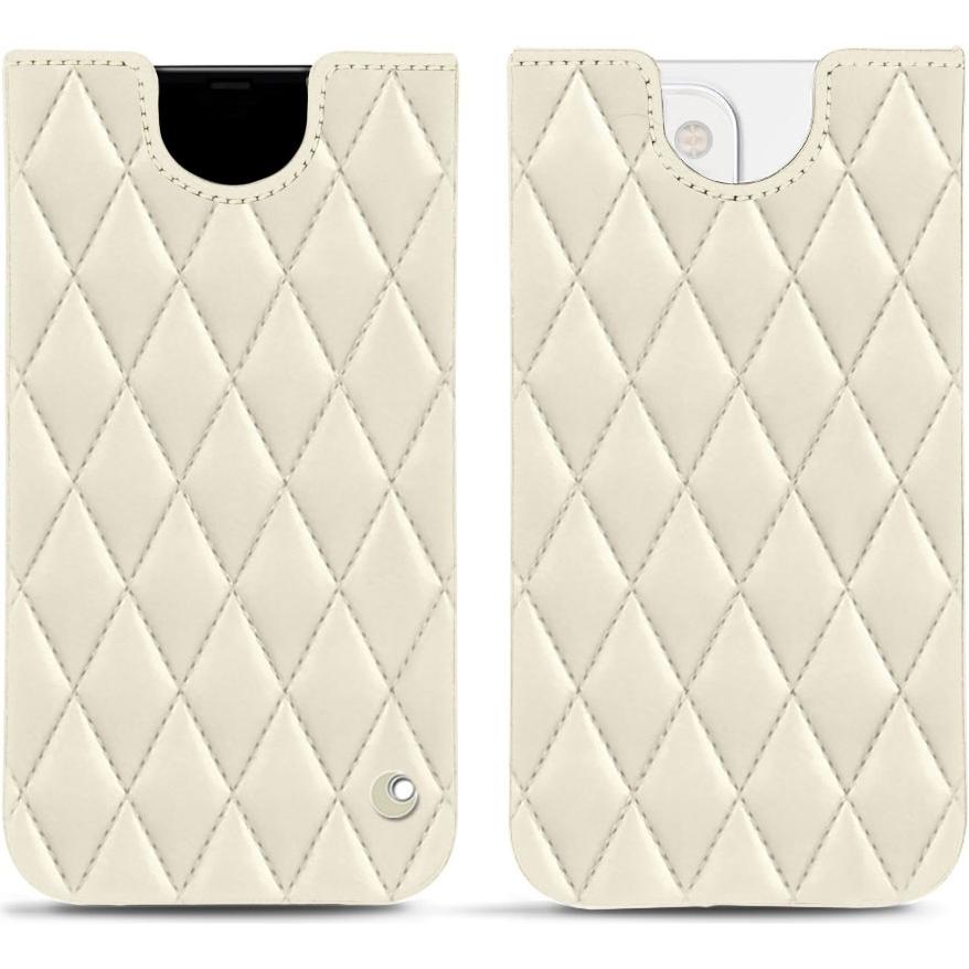 Noreve Lederschutzhülle (Apple iPhone 13 mini), Smartphone Hülle, Weiss