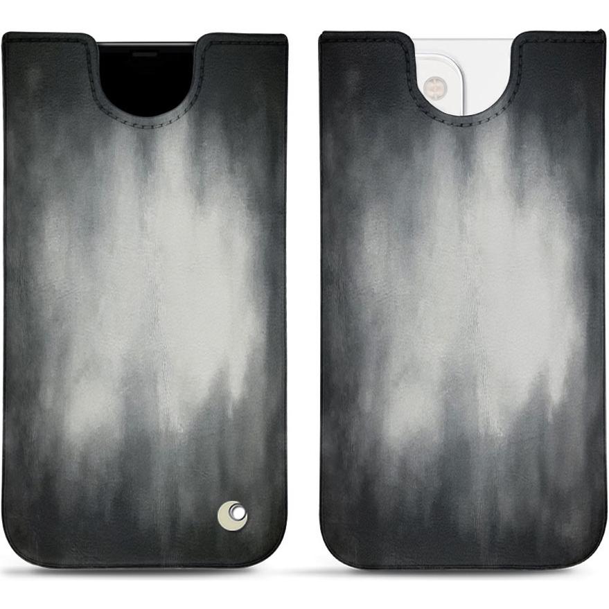 Noreve Lederschutzhülle (Apple iPhone 13 mini), Smartphone Hülle, Grau