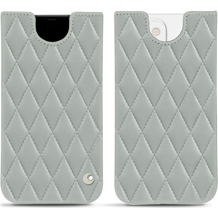 Noreve Lederschutzhülle (Apple iPhone 13 mini), Smartphone Hülle, Grau