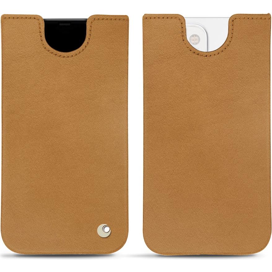 Noreve Lederschutzhülle (Apple iPhone 13 mini), Smartphone Hülle, Braun