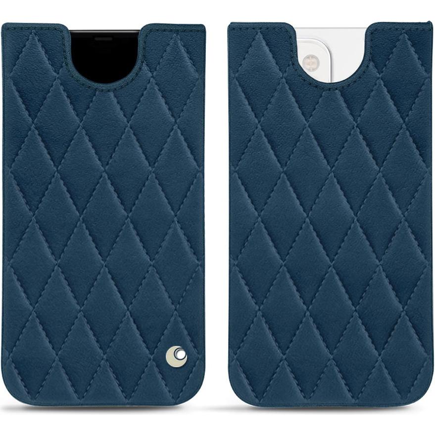 Noreve Lederschutzhülle (Apple iPhone 13 mini), Smartphone Hülle, Blau