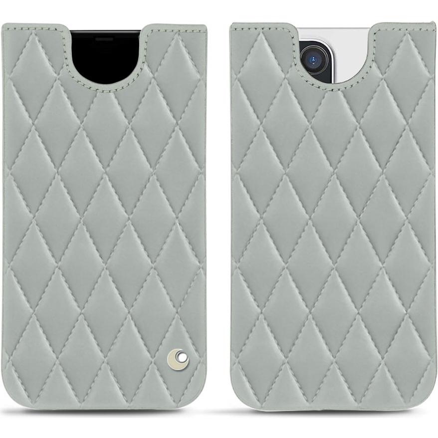 Noreve Lederschutzhülle (Apple iPhone 13 Pro), Smartphone Hülle, Grau