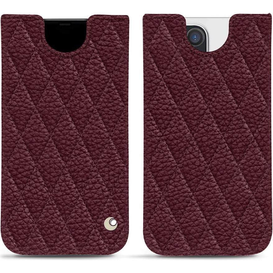 Noreve Lederschutzhülle (Apple iPhone 13 Pro), Smartphone Hülle, Violett