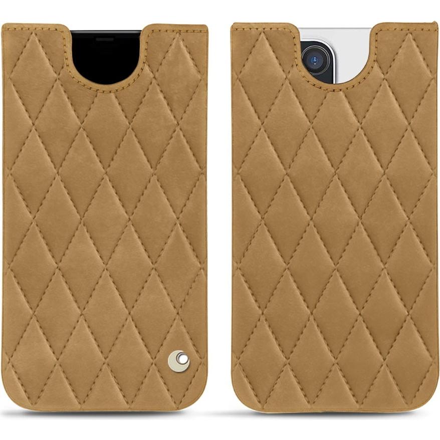 Noreve Lederschutzhülle (Apple iPhone 13 Pro), Smartphone Hülle, Braun
