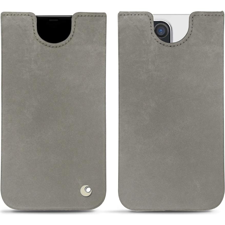 Noreve Lederschutzhülle (Apple iPhone 13 Pro), Smartphone Hülle, Grau