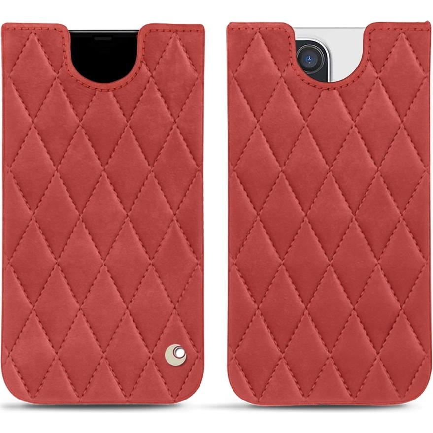 Noreve Lederschutzhülle (Apple iPhone 13 Pro), Smartphone Hülle, Rot