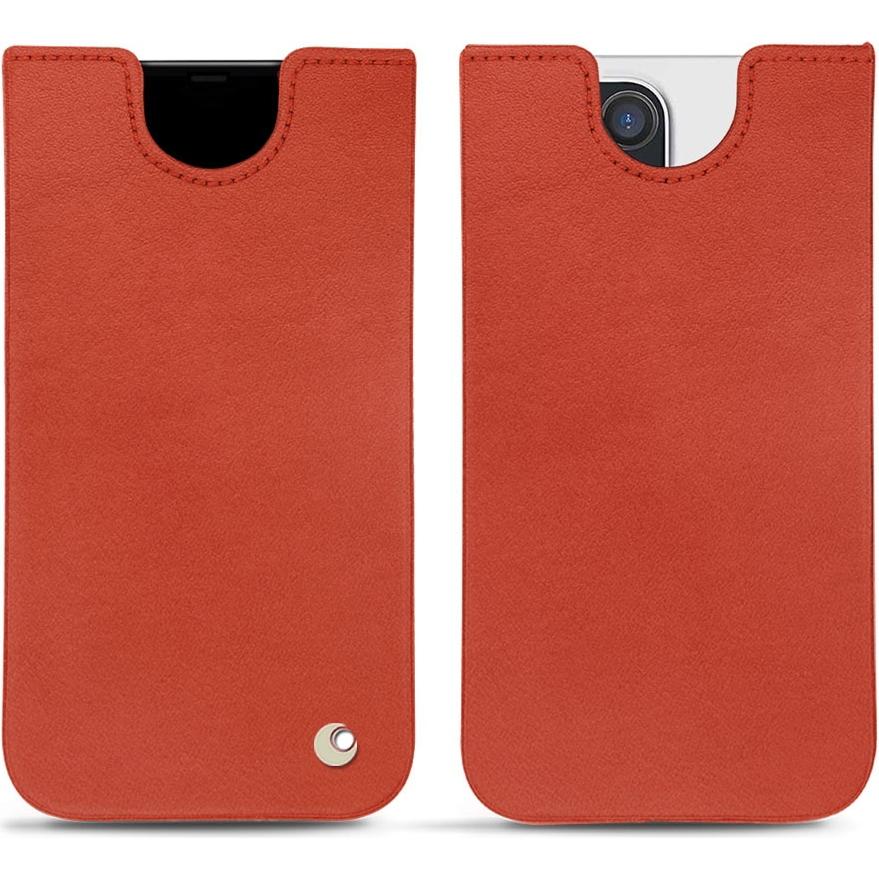 Noreve Lederschutzhülle (Apple iPhone 13 Pro), Smartphone Hülle, Orange