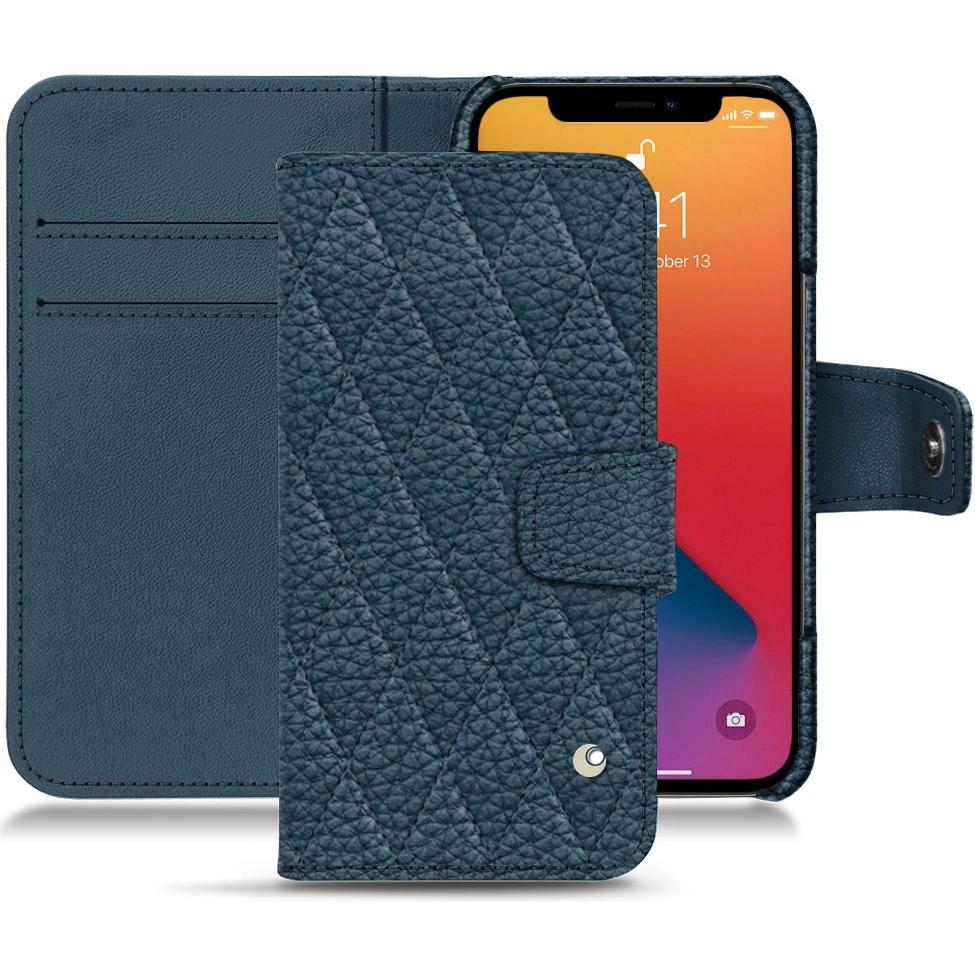 Thumbnail - Noreve Lederschutzhülle Wallet (Apple iPhone 13 Pro Max), Smartphone Hülle, Blau