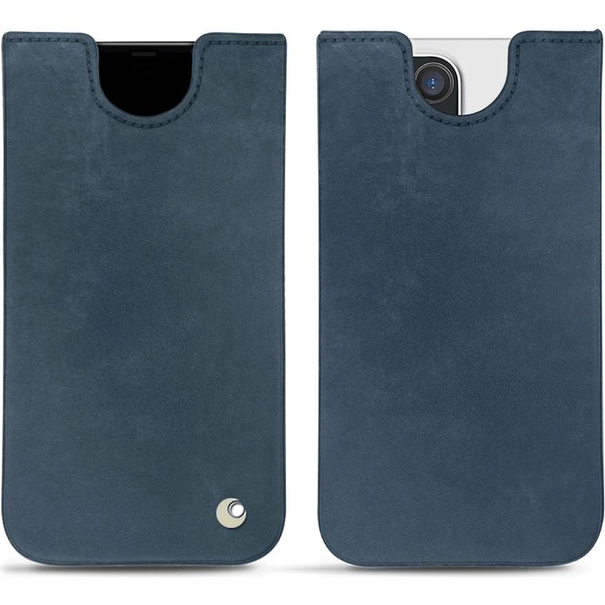 Noreve Lederschutzhülle (Apple iPhone 13 Pro Max), Smartphone Hülle, Blau