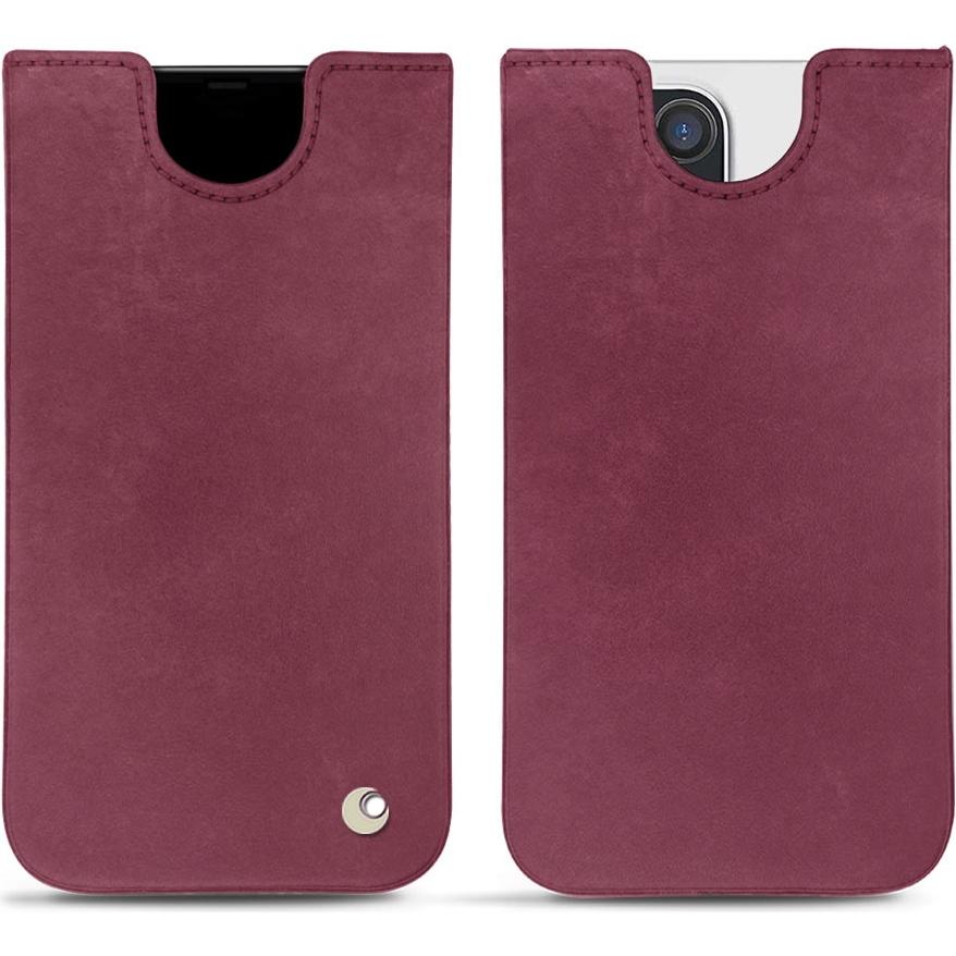 Noreve Lederschutzhülle (Apple iPhone 13 Pro Max), Smartphone Hülle, Violett