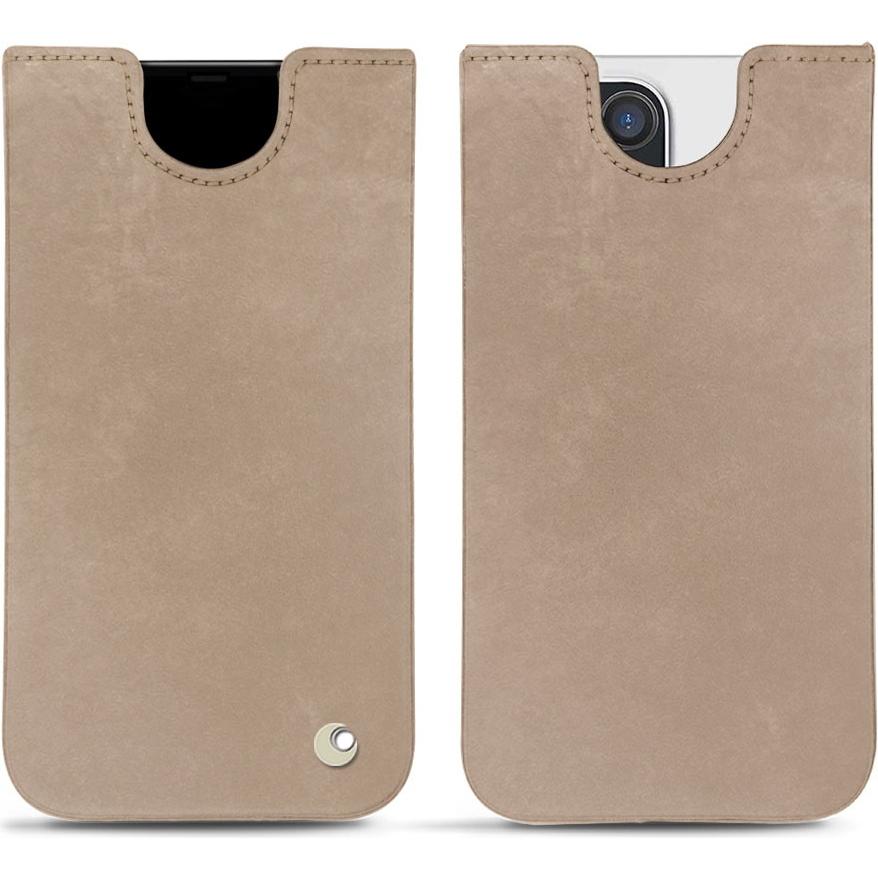 Noreve Lederschutzhülle (Apple iPhone 13 Pro Max), Smartphone Hülle, Beige