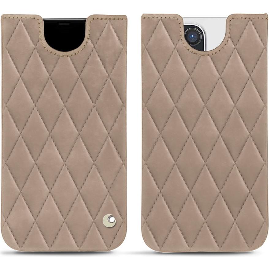 Noreve Lederschutzhülle (Apple iPhone 13 Pro Max), Smartphone Hülle, Beige