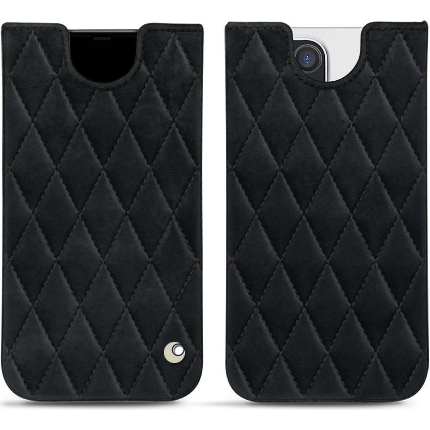 Noreve Lederschutzhülle (Apple iPhone 13 Pro Max), Smartphone Hülle, Schwarz