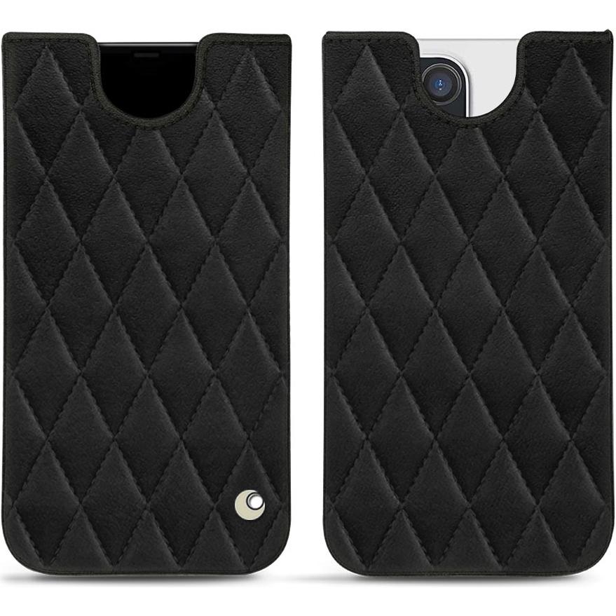 Noreve Lederschutzhülle (Apple iPhone 13 Pro Max), Smartphone Hülle, Schwarz