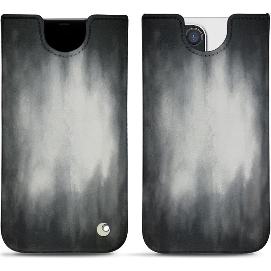 Noreve Lederschutzhülle (Apple iPhone 13 Pro Max), Smartphone Hülle, Grau