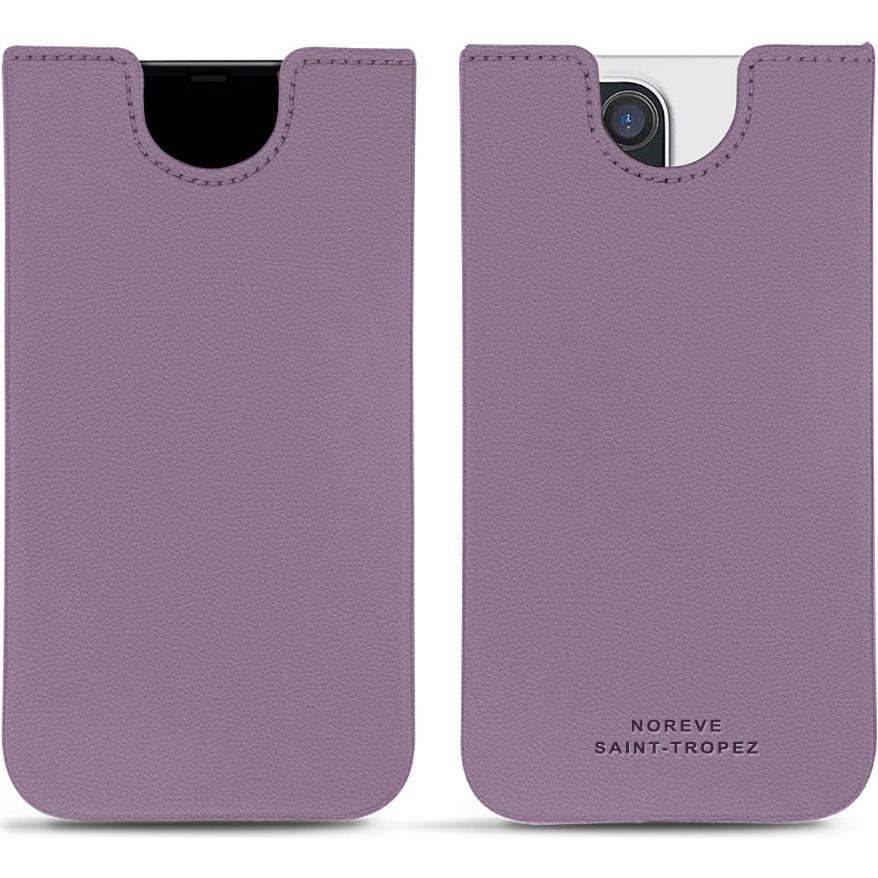 Noreve Lederschutzhülle (Apple iPhone 13 Pro Max), Smartphone Hülle, Violett